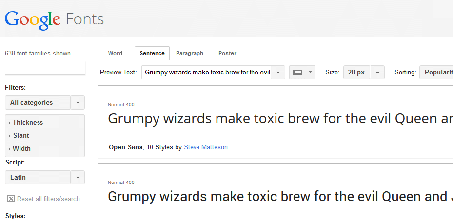 google-web-fonts-example