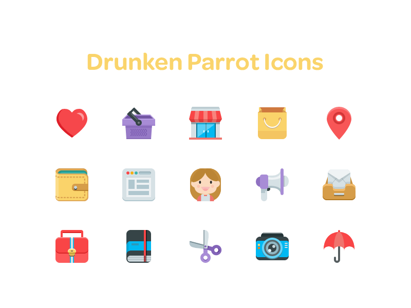 Designer Spotlight: Drunken Parrot Icons by Riki Tanone