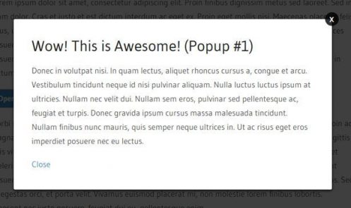Create a Fading Popup Modal with jQuery