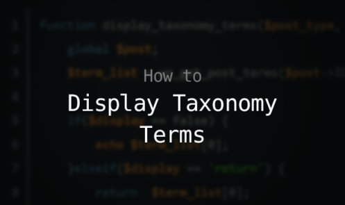 Display Custom Taxonomy Terms in WordPress