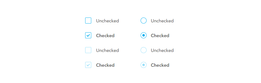 Create checkboxes and radio inputs. View the demo →