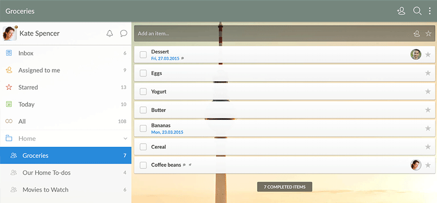 Manage tasks to make a website with Wunderlist