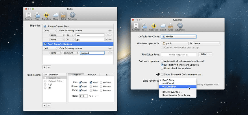 Upload your website files with Transmit