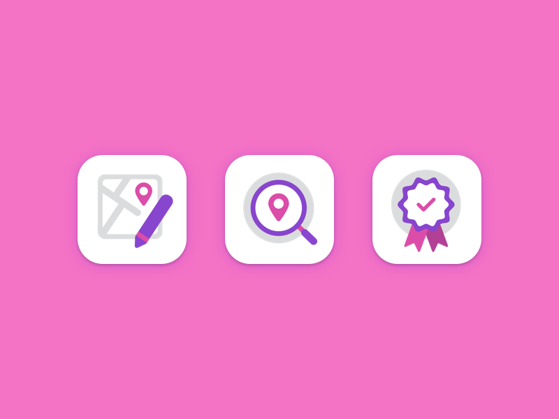 Minimal coluorful icons