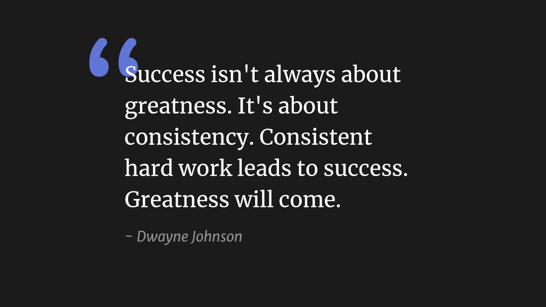 "Success isn't always about greatness. It's about consistency. Consistent hard work leads to success. Greatness will come." wallpaper